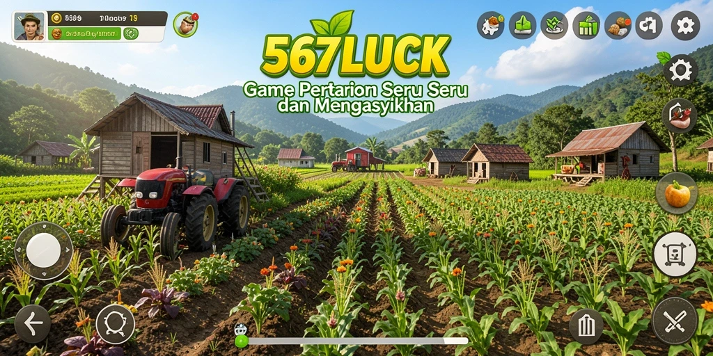 Tampilan gameplay 567LUCK yang menarik saat bertani.