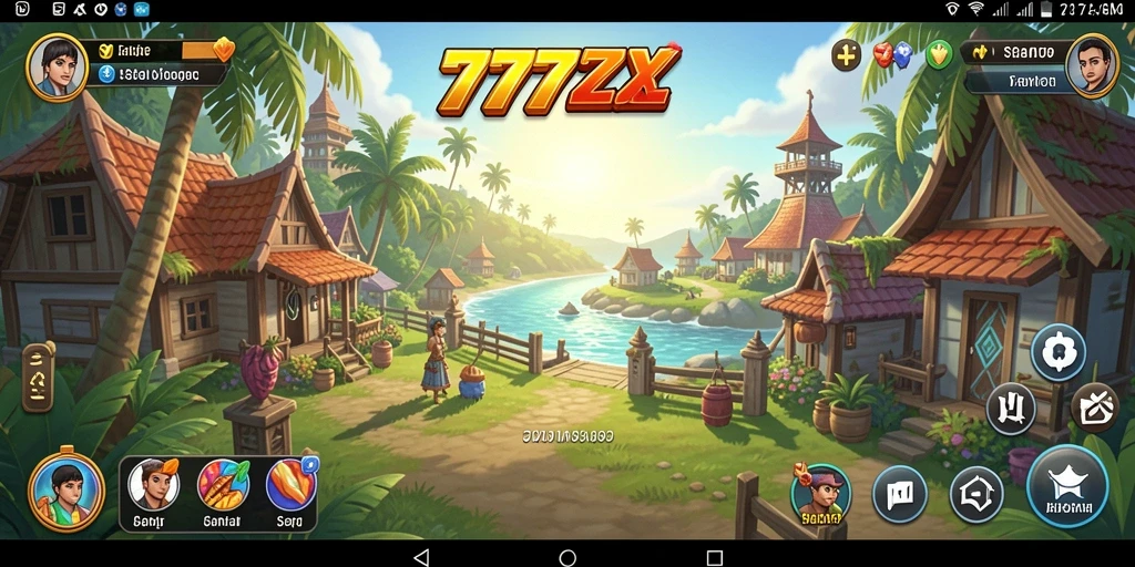 Tampilan gameplay 777ZX yang menarik dan penuh warna.