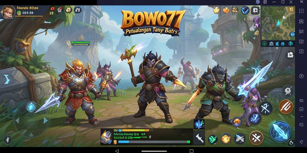 Tampilan gameplay seru di dunia MMORPG BOWO77.