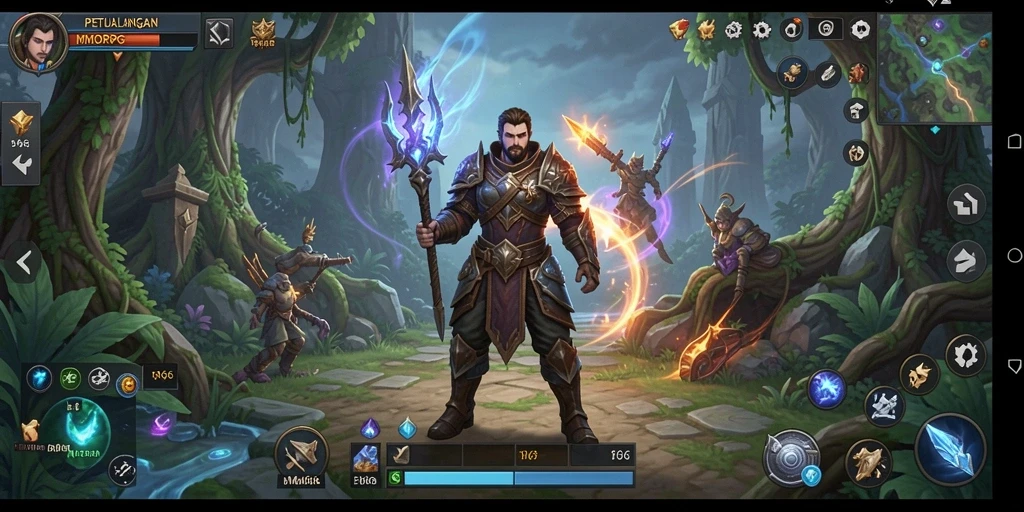Tampilan gameplay dari FW66 menampilkan petualangan seru dalam dunia MMORPG.