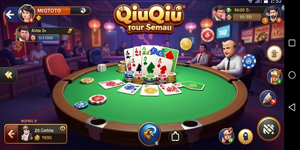Tangkapan layar menampilkan gameplay seru QiuQiu di MIOTOTO.