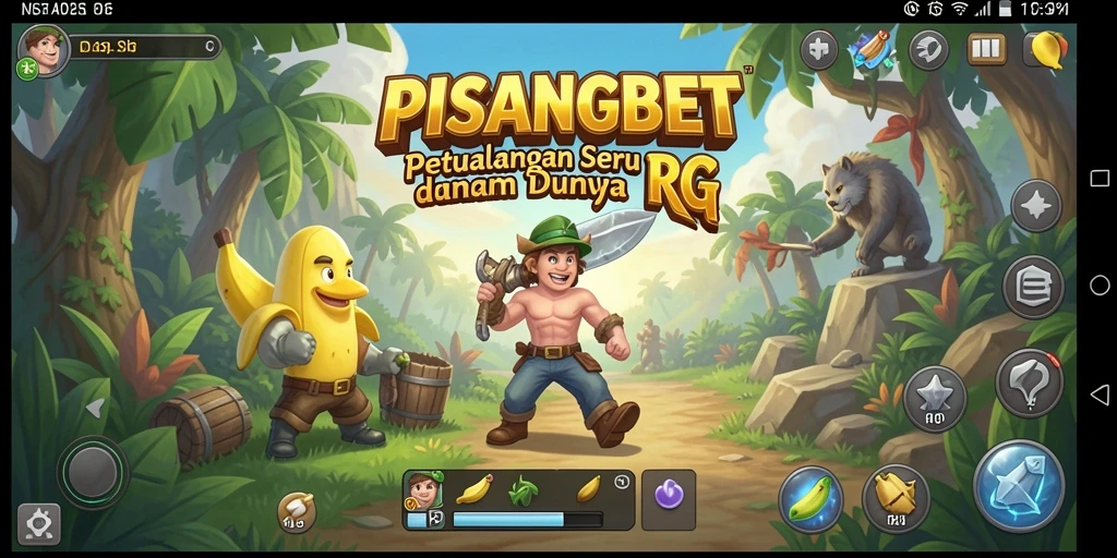Screenshot PISANGBET memperlihatkan aksi seru dalam petualangan RPG.