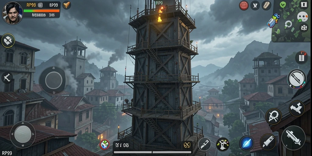 Tangkapan layar menunjukkan aksi menegangkan di game Tower Defense.