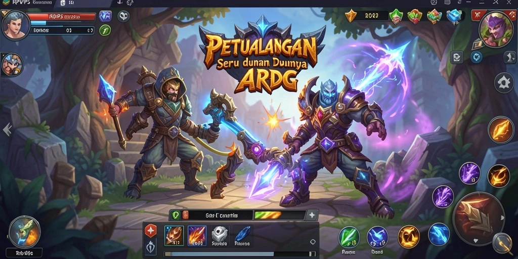 Tampilan aksi mendebarkan dalam gameplay ARPG RPVIP5.