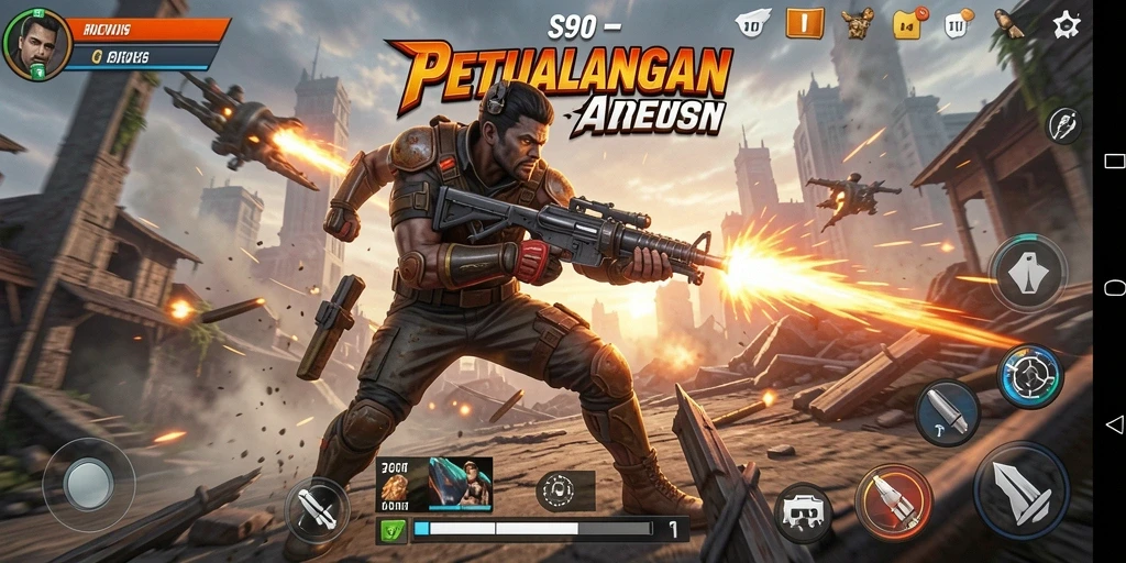 Tampilan gameplay S80 yang seru dan menegangkan selama aksi pertempuran.