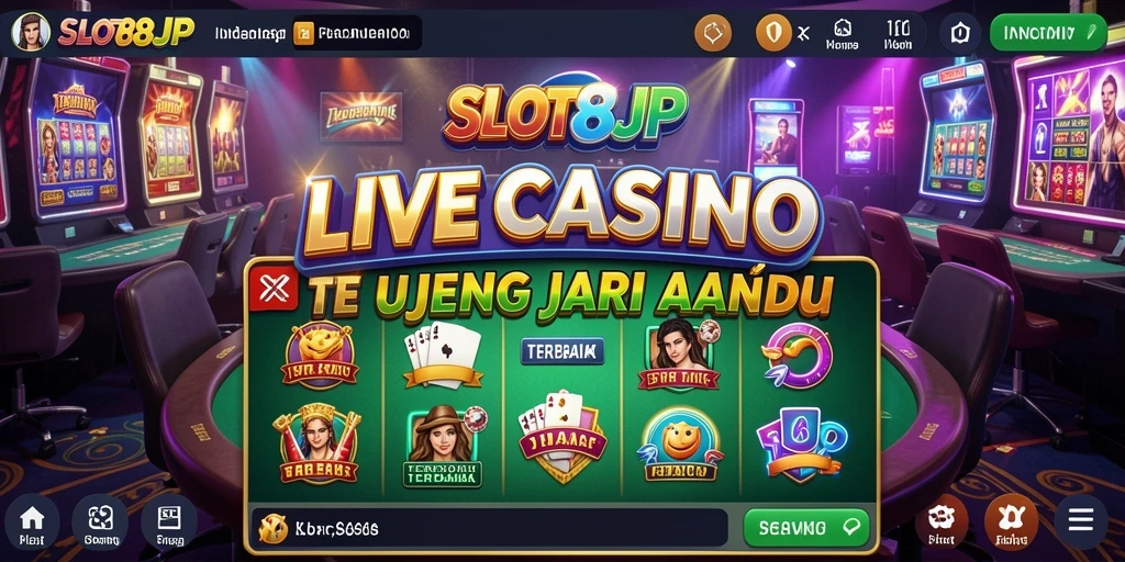 Screenshot gameplay SLOT88JP yang menunjukkan suasana Live Casino yang mendebarkan.