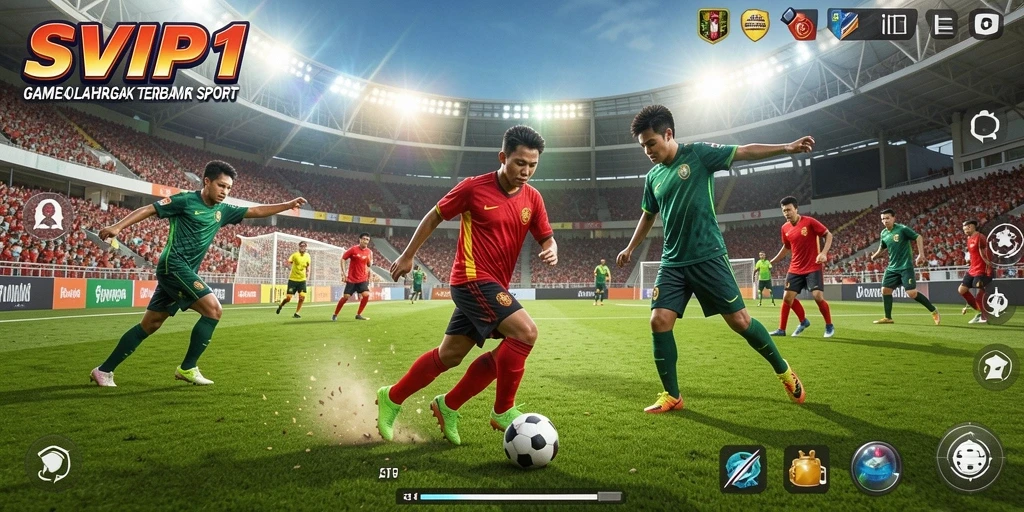 Tampilan gameplay menegangkan dari SVIP1 yang menunjukkan aksi olahraga.
