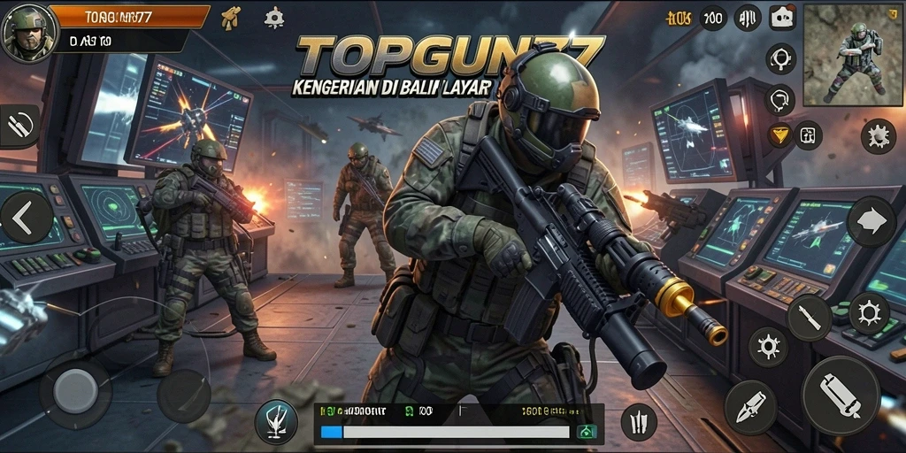 Screenshot menakutkan dari gameplay penuh ketegangan di TOPGUN77.