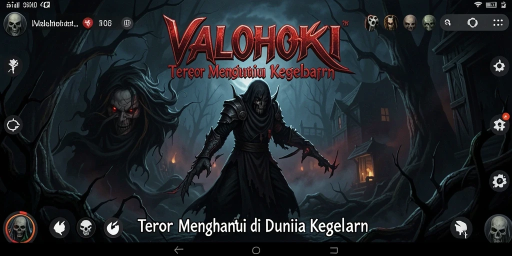 Tampilan gameplay VALOHOKI yang menakutkan dengan efek suara yang mencekam.
